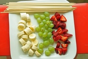 Frozen Fruit Kabobs. What do you think? With or without chocolate?